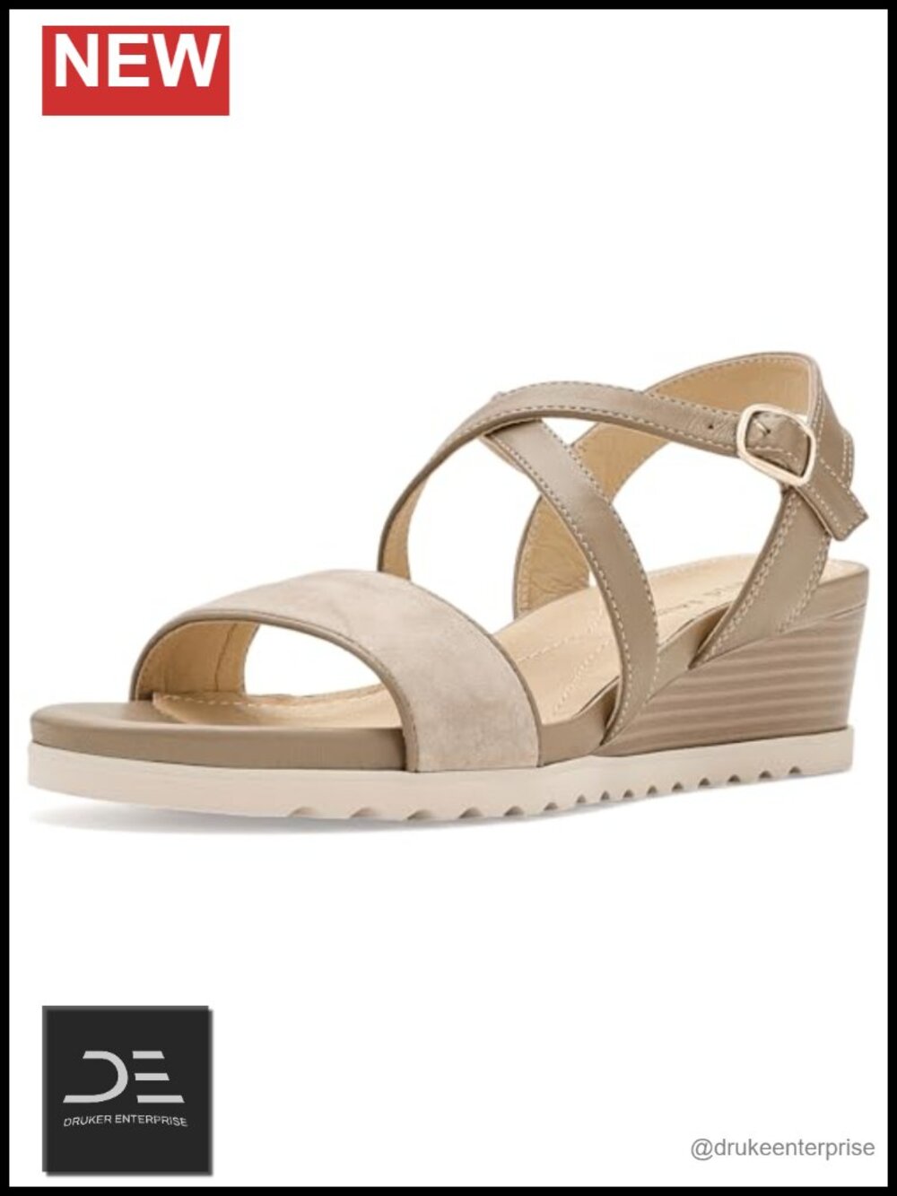 David Tate Koda Women's Wedge Sandals Leather X-Strap Open Toe